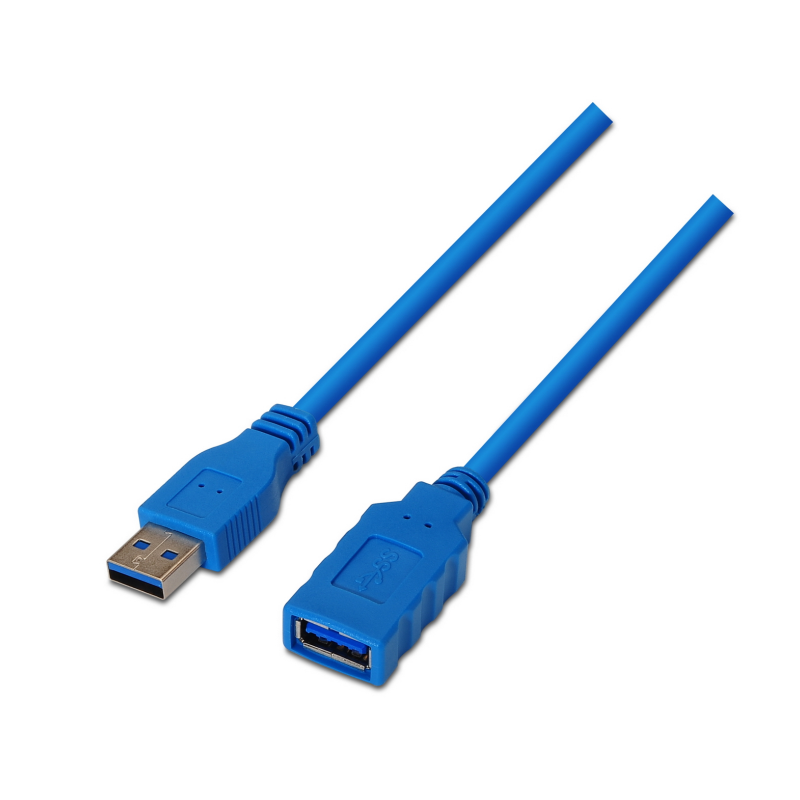 Cable Alargador USB 3-0 Aisens A105-0046- USB Macho - USB Hembra- 2m- Azul