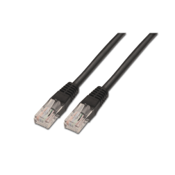 CABLE RED AISENS LATIGUILLO RJ45 CAT-5E UTP AWG24 NEGRO 2-0M