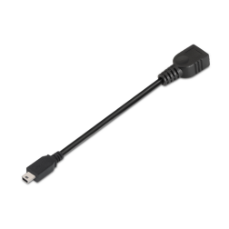 CABLE AISENS USB 2-0 OTG TIPO MINI B-M-A-H NEGRO 15CM