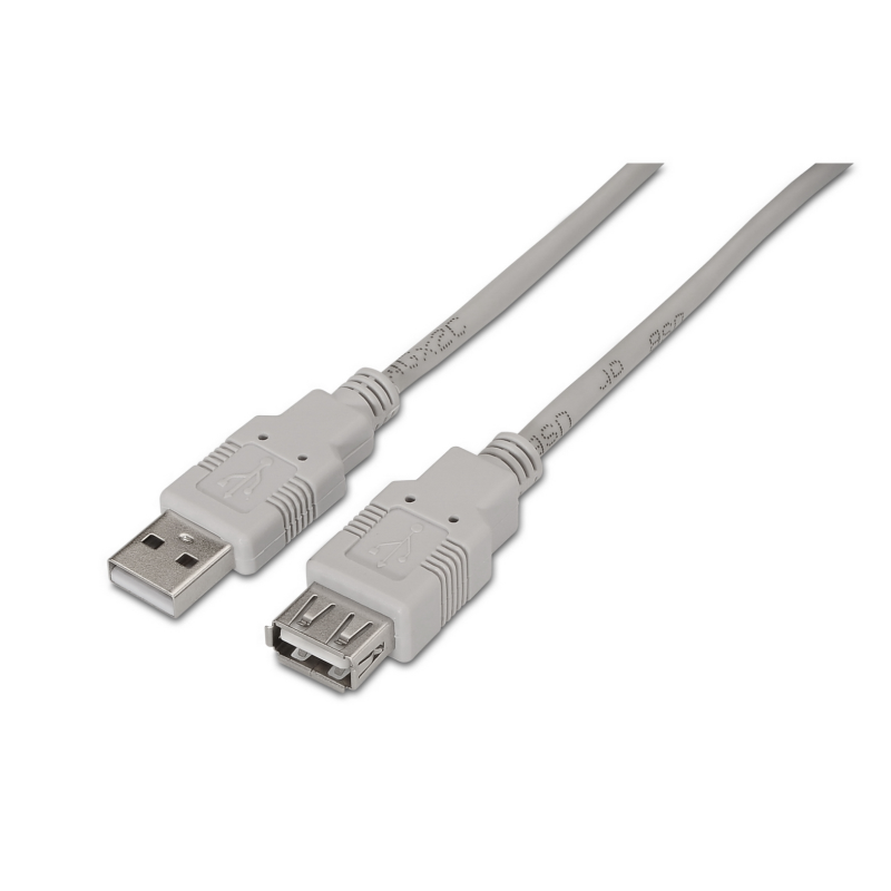 CABLE AISENS USB 2-0 TIPO A-M-A-H BEIGE 1-0M