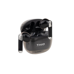 AURICULARES TOOQ INALAMB + MICROFONO "ONYX" NEGROS