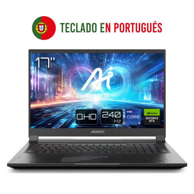 PORTATIL GIGABYTE AORUS 17X AZG-65PT665SH I9 14900HX 4090 32GB 2TB 17" W11H