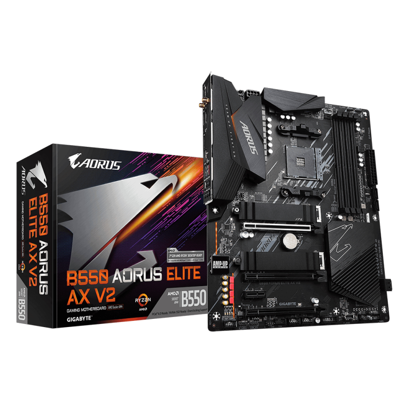 PLACA BASE GIGABYTE B550 AORUS ELITE AX V2 AM4 MATX 4XDDR4