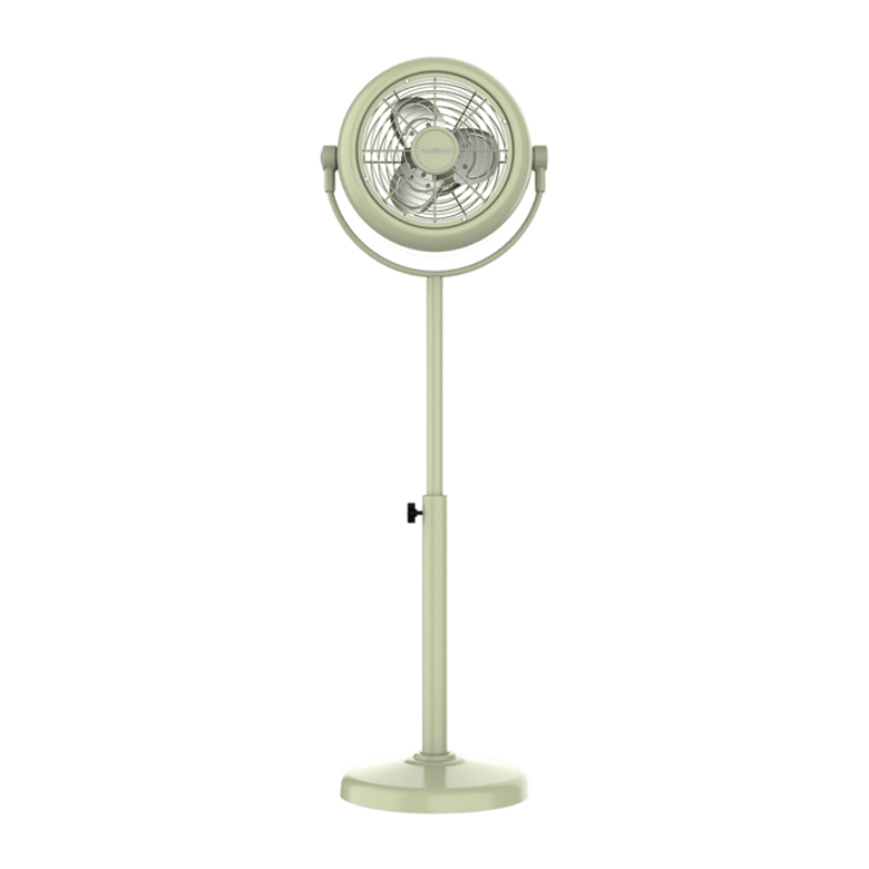 VENTILADOR DE PIE RETRO CECOTEC VERDE DE 10" CON 25 W E INCLINACIÓN AJUSTAB