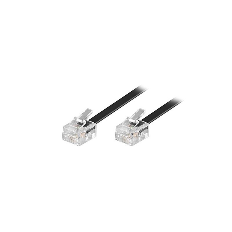 CABLE TELEFONO GOOBAY RJ11 6M NEGRO