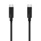 Cable USB 3-2 Tipo-C Aisens A107-0707 5GBPS 3A 60W- USB Tipo-C Macho - USB Tipo-C Macho- Hasta 60W- 5Gbps- 5m- Negro