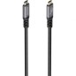 Cable USB 3-2 Tipo-C Aisens A107-0988- USB Tipo-C Macho - USB Tipo-C Macho- Hasta 100W- 20Gbps- 3m- Negro