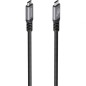 Cable USB 3-2 Tipo-C Aisens A107-0990- USB Tipo-C Macho - USB Tipo-C Macho- Hasta 100W- 10Gbps- 5m- Negro