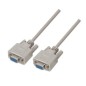 Cable Serie NULL Modem Aisens A112-0067- DB9 Hembra - DB9 Hembra- Hasta 0-15W- 1-6Mbps- 1-8m- Beige