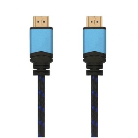 Cable HDMI 2-0 4K Aisens A120-0360- HDMI Macho - HDMI Macho- 10m- Negro y Azul
