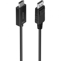 Cable Conversor Aisens A125-0894- DisplayPort Macho - HDMI 4K Macho- 2m- Negro