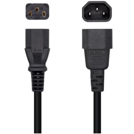 CABLE AISENS ALIMENTACION CPU C13-H-C14-M NEGRO 3mts