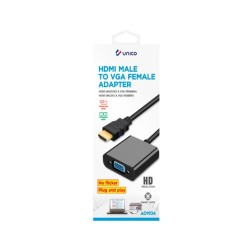 ADAPTADOR UNICO HDMI MACHO A VGA HEMBRA