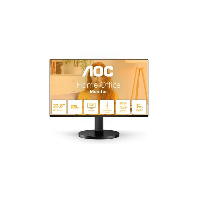 Monitor Profesional AOC 24B3CF2 23-8"- Full HD- Multimedia- Negro