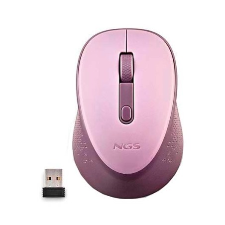 Ratón Inalámbrico NGS Dew Lilac- Hasta 1600 DPI- Lila