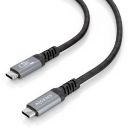 Cable USB 4-0 Tipo-C Aisens A156-0993- USB Tipo-C Macho - USB Tipo-C Macho- Hasta 240W- 40Gbps- 50cm- Negro