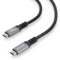 Cable USB 4-0 Tipo-C Aisens A156-0994- USB Tipo-C Macho - USB Tipo-C Macho- Hasta 240W- 40Gbps- 1m- Negro