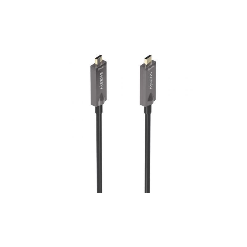 Cable USB 3-1 Tipo-C Aisens AOC A157-0882- USB Tipo-C Macho - USB Tipo-C Macho- Hasta 60W- 10Gbps- 10m- Negro