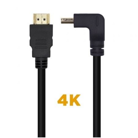 CABLE HDMI AISENS V2-0 ACODADO PREMIUM 4K60HZ A-M-A-M 1-0M