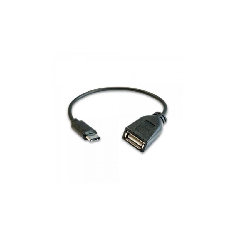 Cable USB 2-0 3GO C135- USB Tipo-C Macho - USB Hembra- 20cm- Negro