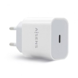 CARGADOR USB-C AISENS PD3-0 1 PUERTO 1xUSB-C 20W BLANCO