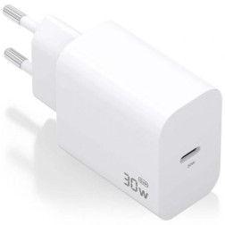 Cargador de Pared GaN Aisens A110-0940- 1xUSB Tipo-C- 30W- Blanco