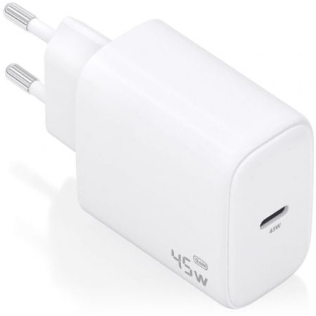 CARGADOR AISENS GAN 45W,1XUSB-C PD3-0 BLANCO