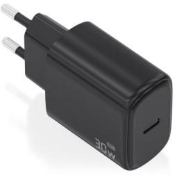 Cargador de Pared GaN Aisens A110-0976- 1xUSB Tipo-C- 30W- Negro