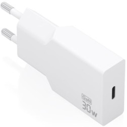 Cargador de Pared GaN Aisens A110-1001- 1xUSB Tipo-C- 30W- Blanco