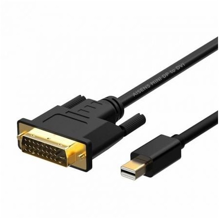 Cable Conversor Mini DisplayPort Aisens A125-0363- Mini DisplayPort Macho - DVI Macho- 2m- Negro