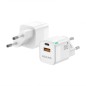 Cargador de Pared GaN Aisens ASCH-20W2P002-W- 1xUSB Tipo-C- 1xUSB- 20W