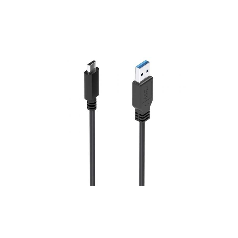 Cable USB 3-1 Tipo-C Aisens A107-0860- USB Tipo-C Macho - USB Macho- 10Gbps- 2m- Negro