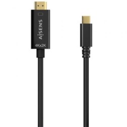 Cable Conversor HDMI 4K Aisens A109-0623- USB Tipo-C Macho - HDMI Macho- 80cm- Negro