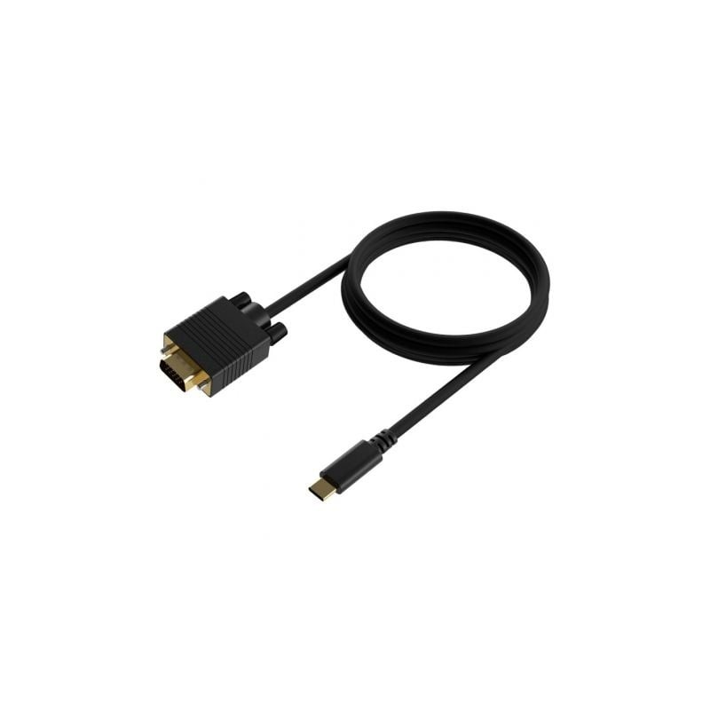 Cable Conversor Aisens A109-0693- USB Tipo-C Macho - VGA Macho- 1-8m- Negro