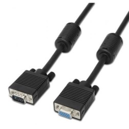 Cable Alargador SVGA Aisens A113-0078- VGA Macho - VGA Hembra- Hasta 3W- 10Mbps- 1-8m- Negro