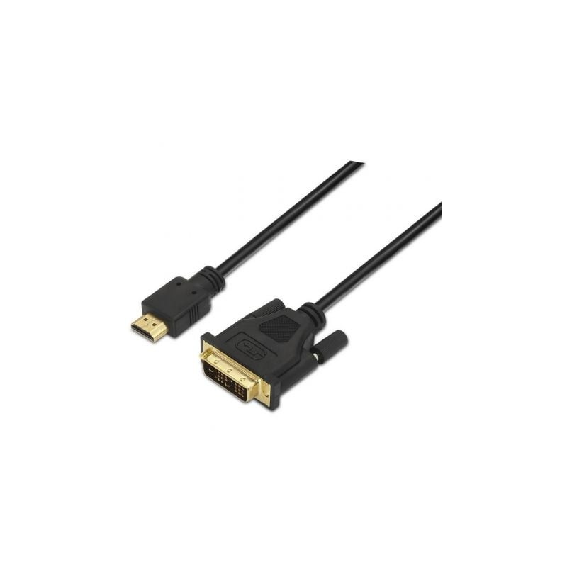 Cable HDMI Aisens A117-0090- DVI Macho - HDMI Macho- Hasta 10W- 720Mbps- 1-8m- Negro