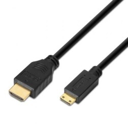 Cable HDMI Aisens A119-0114- HDMI Macho - Mini HDMI Macho- 1-8m- Negro