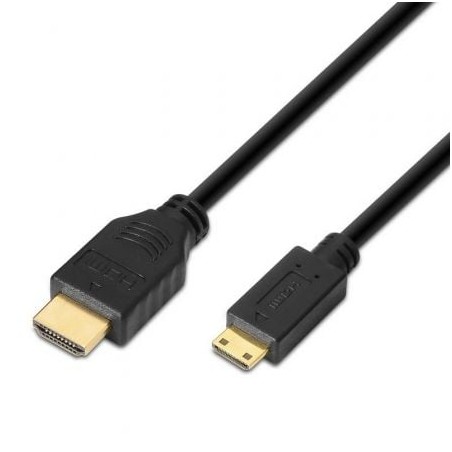 Cable HDMI Aisens A119-0114- HDMI Macho - Mini HDMI Macho- Hasta 10W- 720Mbps- 1-8m- Negro