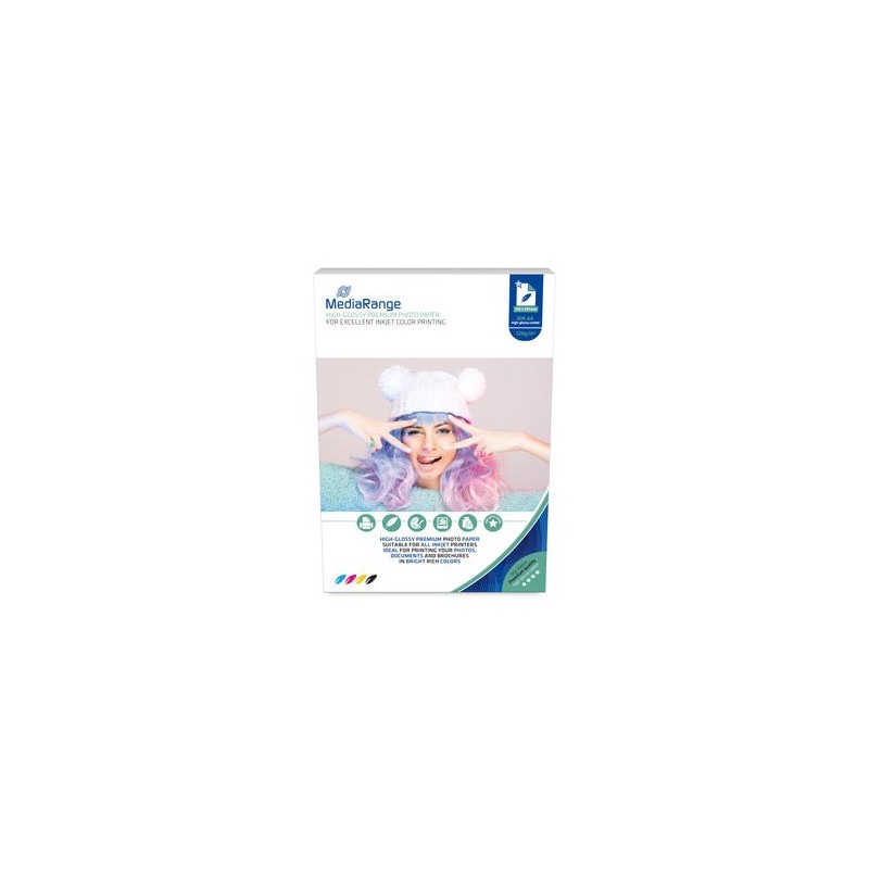 PAPEL FOTOGRAFICO MEDIARANGE MRINK103 A4 BRILLO
