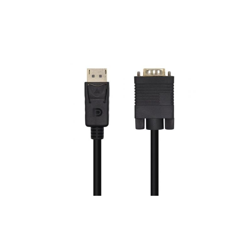 Cable Conversor Aisens A125-0462- Displayport Macho - VGA Macho- 3m- Negro