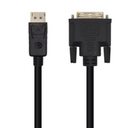 Cable Conversor Aisens A125-0463- DisplayPort Macho - DVI Macho- Hasta 5W- 2300Mbps- 3m- Negro