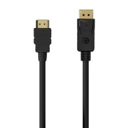 Cable Conversor Aisens A125-0550- Displayport Macho - HDMI Macho- Hasta 5W- 2300Mbps- 50cm- Negro