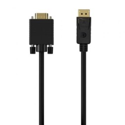 Cable Conversor Aisens A125-0552- DisplayPort Macho - VGA Macho- Hasta 5W- 2300Mbps- 1m- Negro