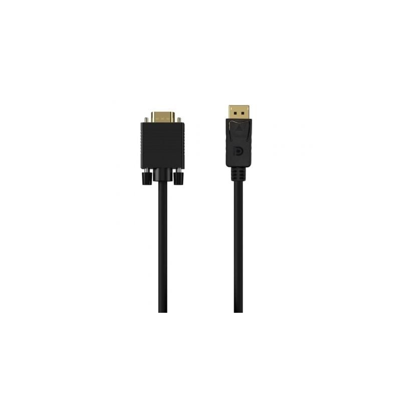 Cable Conversor Aisens A125-0552- Displayport Macho - VGA Macho- 1m- Negro