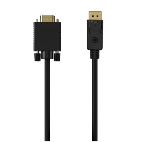 Cable Conversor Aisens A125-0552- Displayport Macho - VGA Macho- 1m- Negro