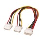 Cable Duplicador de Alimentación Aisens A131-0164- 2x Molex 4 PIN Macho - 4 PIN Hembra- Hasta 54W- 20cm