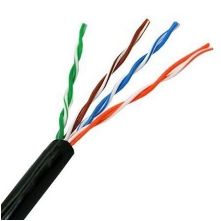 Bobina de Cable RJ45 para Exteriores UTP Aisens A133-0212 Cat-5e- 100m- Impermeable- Negro