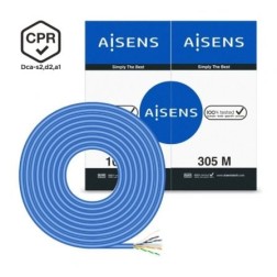 Bobina de Cable RJ45 UTP AWG24 LSZH CPR Dca Aisens A135-0663 Cat-6- 305m- Azul