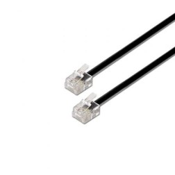 Cable de Teléfono RJ11 6P4C Aisens A143-0319- 2m- Negro