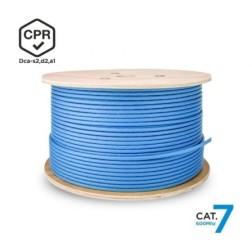 Bobina de Cable RJ45 SFTP AWG23 LSZH CPR Dca Aisens A146-0666 Cat-7- 500m- Azul